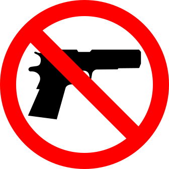 No Guns sign