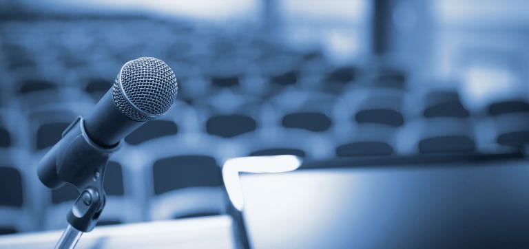 microphone at seminar