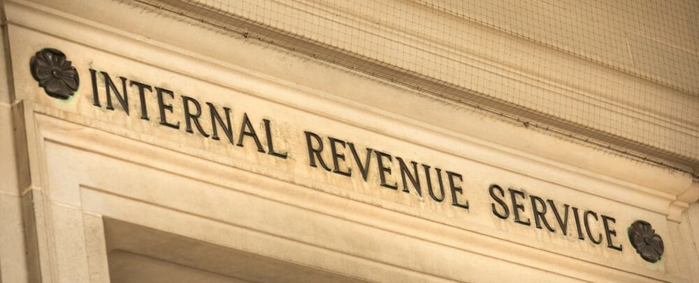 Internal Revenue Service sign